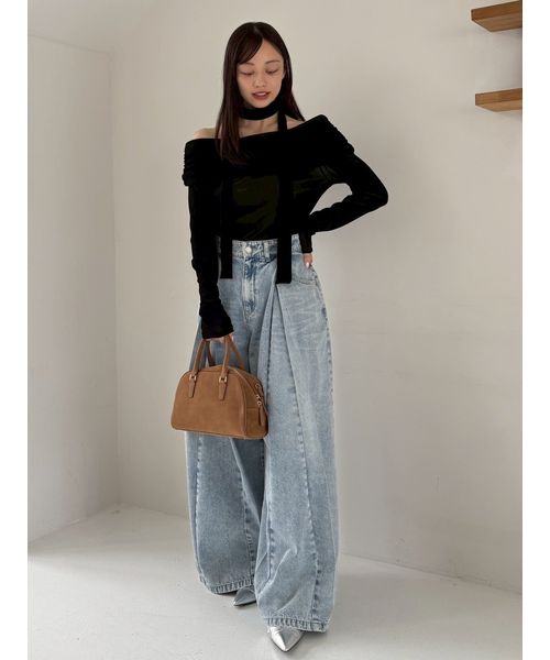 オフショルフロッキーチュールトップス(508369215)｜阪急百貨店公式