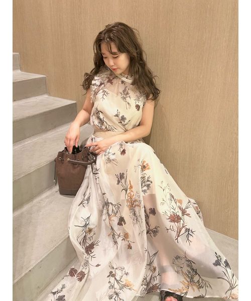 美品❁Merci 　リバティー　ギャザー ふんわりブラウス シャツ M ブラウス｜イノブンオンラインショップ