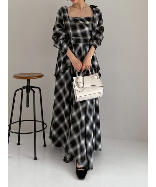 Give Re-Collection 2wayチェックシャツ エアネイビー Give Re-Collection 2wayﾁｪｯｸｼｬﾂ | Marsy