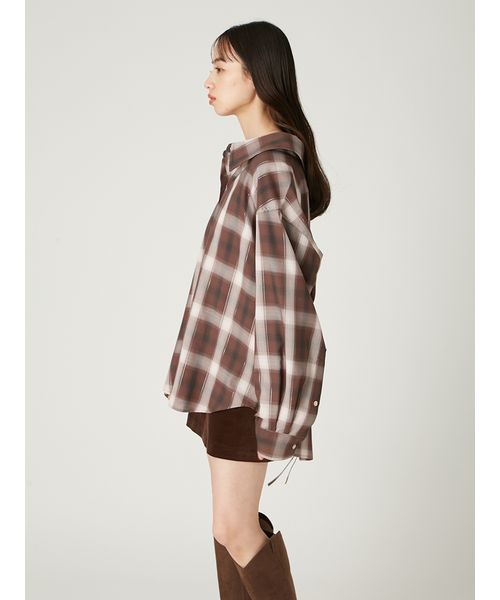 オンブレラメチェックアシメシャツ(508369224)｜阪急百貨店公式通販