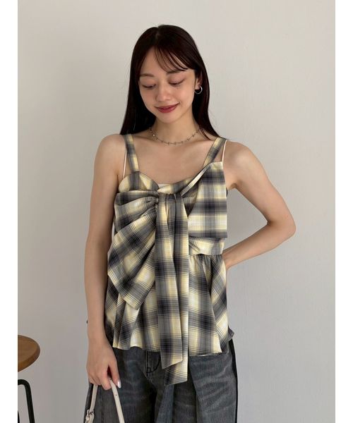 オンブレラメチェックリボンキャミ(508369225)｜阪急百貨店公式通販