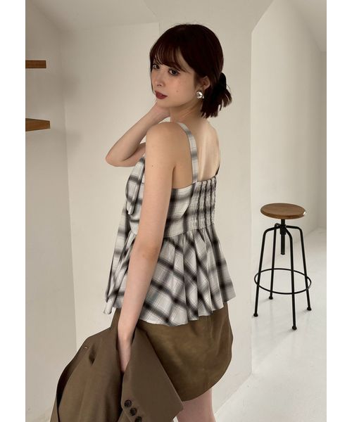 オンブレラメチェックリボンキャミ(508369225)｜阪急百貨店公式