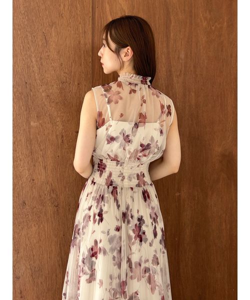 00サイズ】シアーフラワープリーツワンピース(508369236)｜阪急