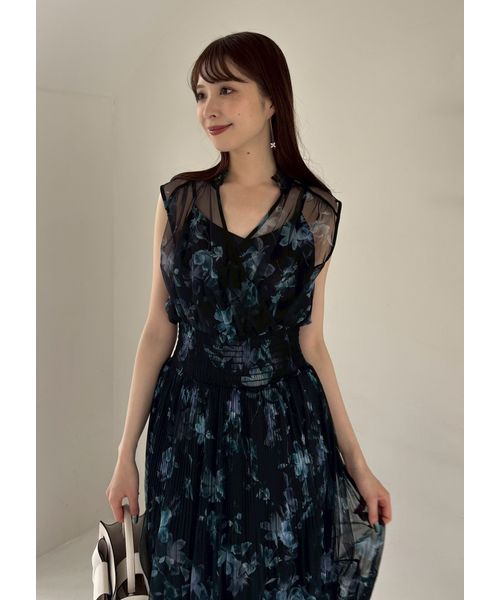 00サイズ】シアーフラワープリーツワンピース(508369236)｜阪急