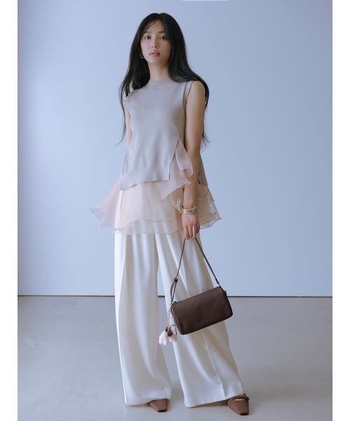 WEB限定カラー】ラッフルフリルレイヤーニット(508369297)｜阪急百貨店