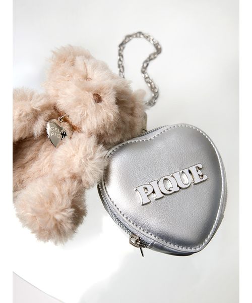 超希少♥非売品‪‪❤︎‬入手困難♥ビッグエコー限定❣️チャームストラップ ハートポーチ付合皮ストラップ スマホショルダー （キーホルダー