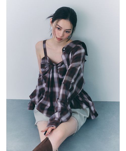 レースヘムレザーライクショートパンツ(508369313)｜阪急百貨店公式