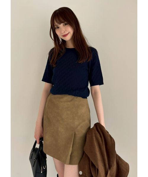 レザーライクアシメタックミニスカート(508369316)｜阪急百貨店公式