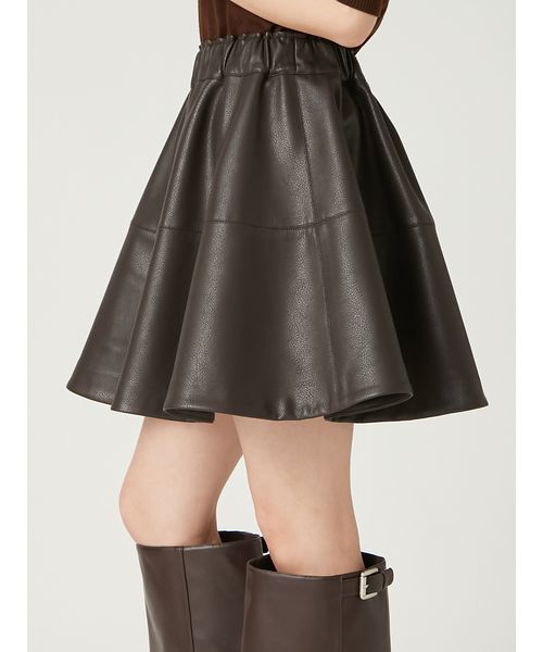 TRUSSARDI レザー　スカート 楽天市場】レザー切替チュールスカート スカート レディース