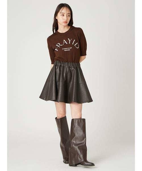 TRUSSARDI レザー　スカート 楽天市場】レザー切替チュールスカート スカート レディース