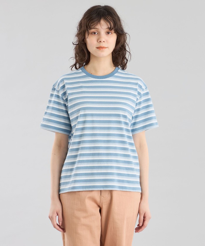malibuuu　ホワイト/細目のボーダー VIS｜【洗える】細ボーダーポロトップス | Rakuten Fashion(楽天