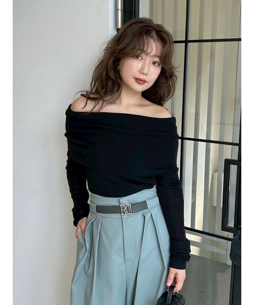 オフショルフロッキーチュールトップス(508369215)｜阪急百貨店公式