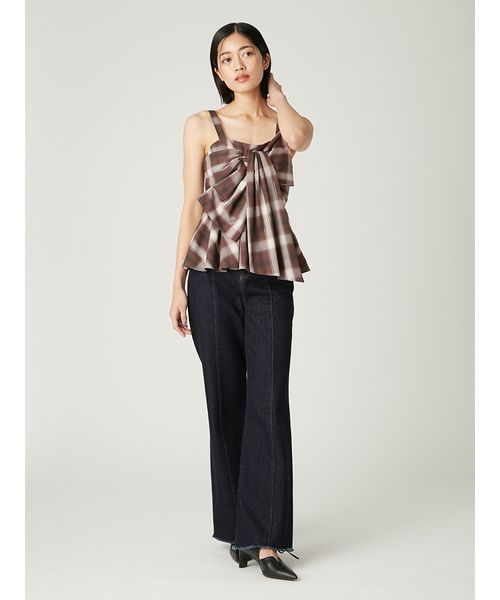 オンブレラメチェックリボンキャミ(508369225)｜阪急百貨店公式