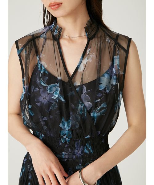 今期♡シアーフラワープリーツワンピース 00サイズ】シアーフラワープリーツワンピース(508369236)｜阪急