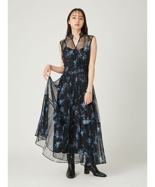 今期♡シアーフラワープリーツワンピース 00サイズ】シアーフラワープリーツワンピース(508369236)｜阪急