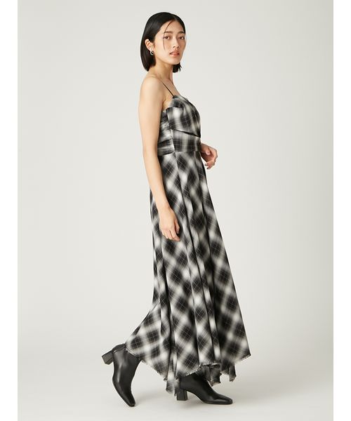 オンブレチェックアシメヘムキャミドレス(508369239)｜阪急