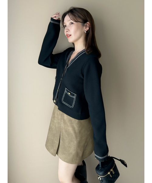 レザーライクアシメタックミニスカート(508369316)｜阪急百貨店公式