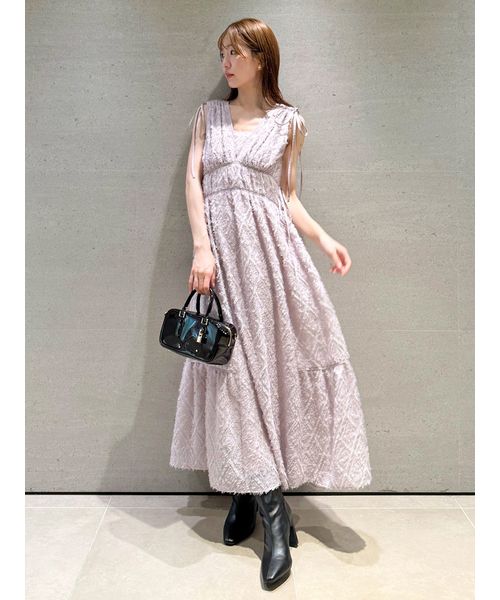 ジャガードドロストディティールワンピース SNIDEL｜【00サイズあり】ジャガードドロストディティール