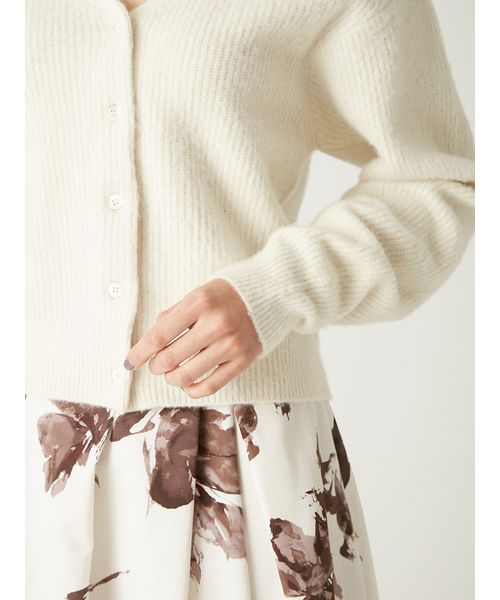 フォックスウールレーストリムカーディガン(508369292)｜阪急百貨店