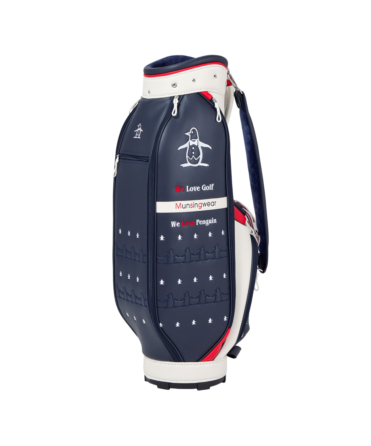 マンシングウェア MUNSINGWEAR 合皮素材ペンギン刺繍キャディバッグ
