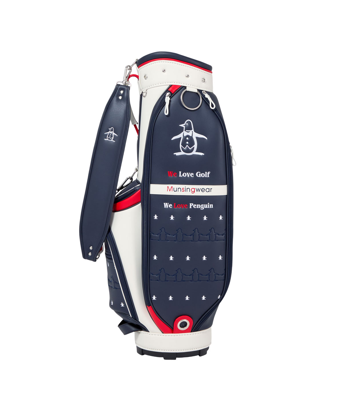 美品　マンシングウェア　キャディバッグ Munsingwear スポーティデザインキャディバッグ(3.7kg/9.5型/6