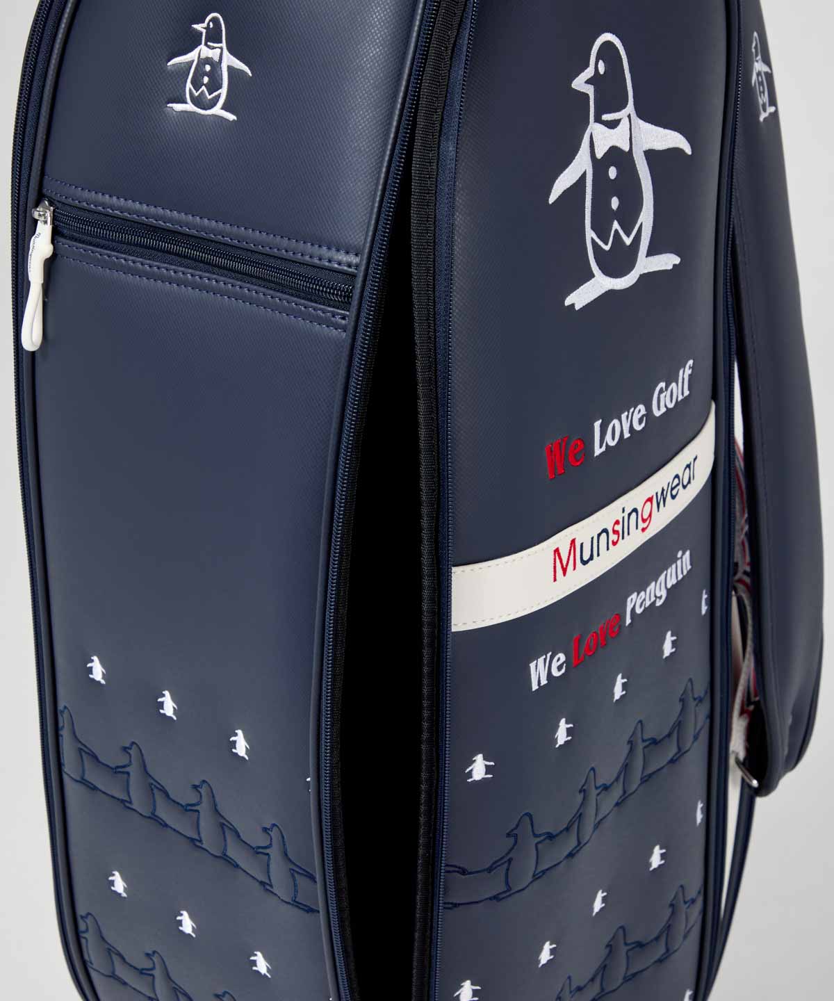 マンシングウェア MUNSINGWEAR 合皮素材ペンギン刺繍キャディバッグ