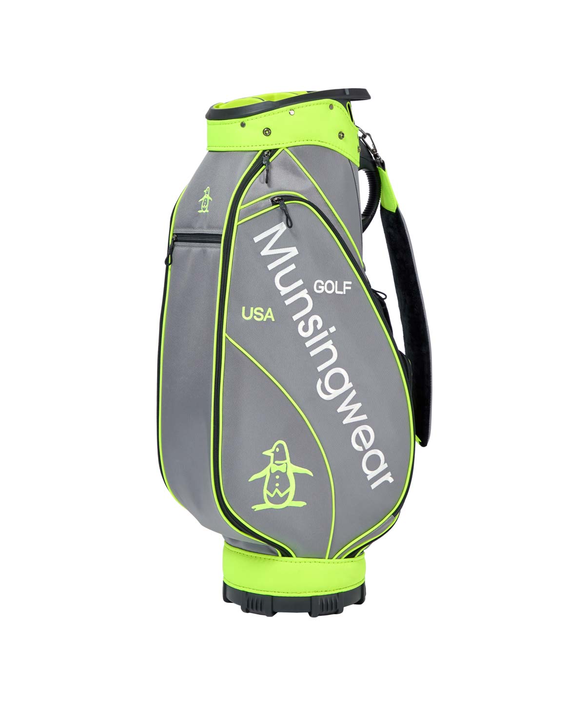 Munsingwear - 大人気MUNSINGWEARのキャディバッグ❗❗ Munsingwear 合皮素材フラッグ飛び柄キャディバッグ（レディース