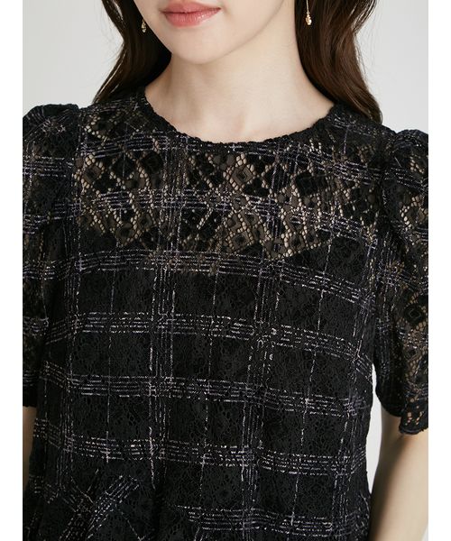 ブラッシュドレースペプラムトップス(508381571)｜阪急百貨店公式通販