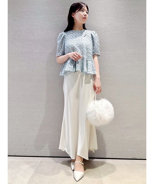 ブラッシュドレースペプラムトップス(508381571)｜阪急百貨店公式通販