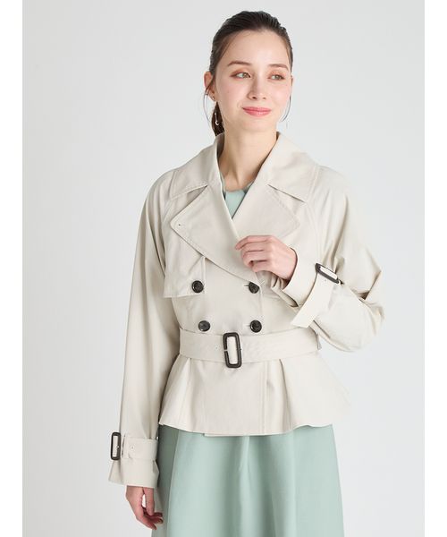 celford♡3way♡スプリングコート♡トレンチ♡ジレ♡ショートコート ペプラムトレンチショートコート(508381576)｜阪急百貨店公式