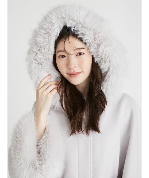 セルフォード　コートラボ　ファー付きポンチョコート　完売品 CELFORD｜ファーポンチョコート | Rakuten Fashion(楽天