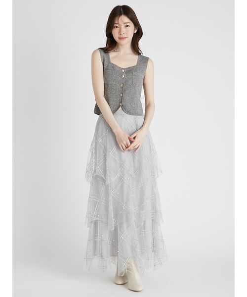 HANAE MORI×CELFORDコラボ】パールスカート(508381590)｜阪急百貨店