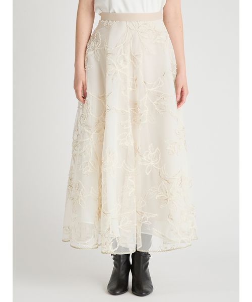 【新作】ブラッシュドエンブロイダリースカート ブラッシュドエンブロイダリースカート(508381592)｜阪急百貨店公式