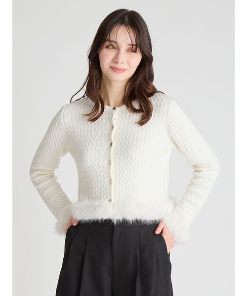 Aveniretoile - 新品 カシミヤ混カーディガン アトリエシックス パール調ボタンカシミヤカーディガン | ライト