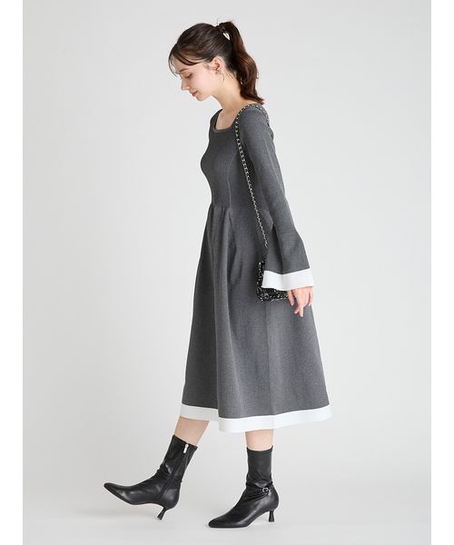 10/13まで取り置き専用⭐️ホールガーメントニットワンピース HUIT bouquet ワンピース ホールガーメント ニット ロング