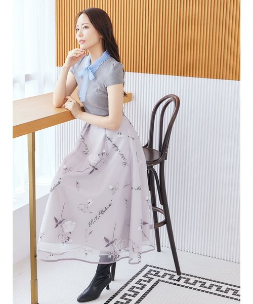 【CELFORD×P.J. REDOUTEコラボ】 エンブロイダリー衿付きニット CELFORD×P.J. REDOUTEコラボ】 エンブロイダリー衿付きニット