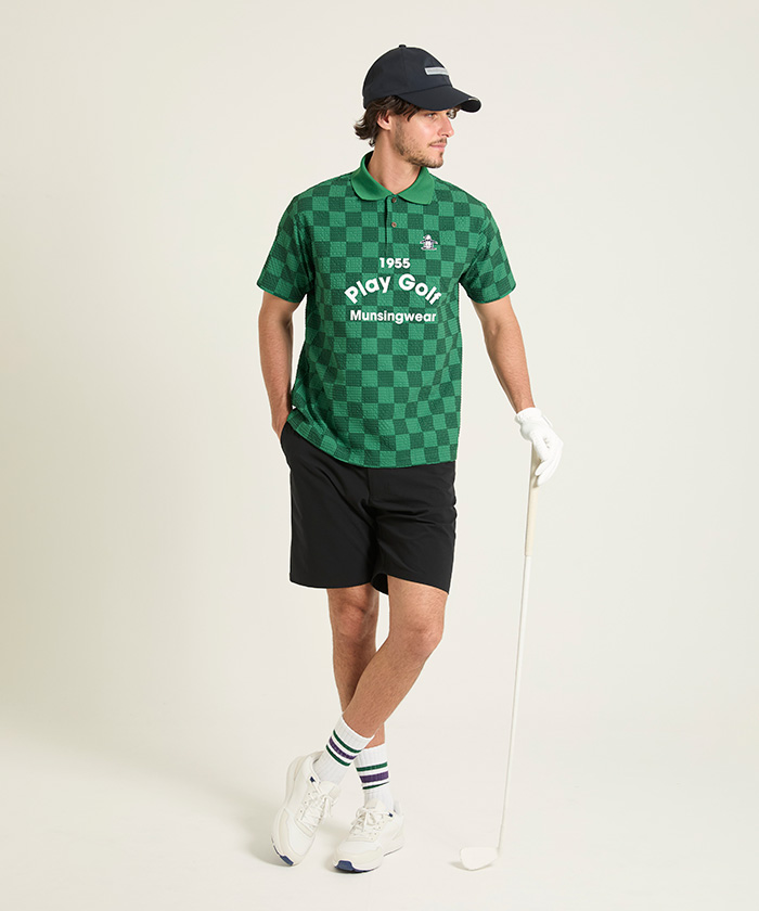 マンシングウェア Munsingwear 吸汗速乾ストレッチチェッカー