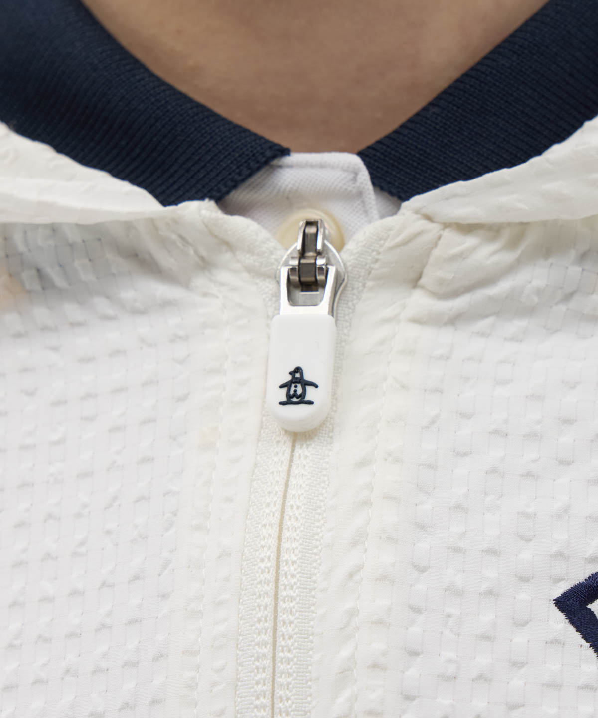 マンシングウェア Munsingwear ストレッチブロック柄長袖前開き