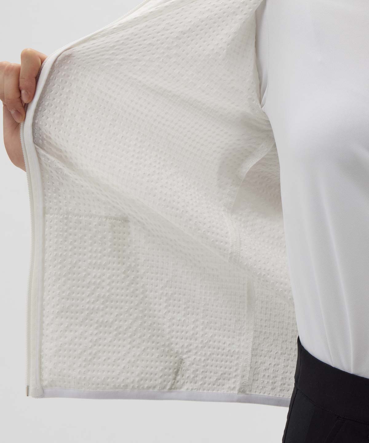 マンシングウェア Munsingwear ストレッチブロック柄長袖前開き