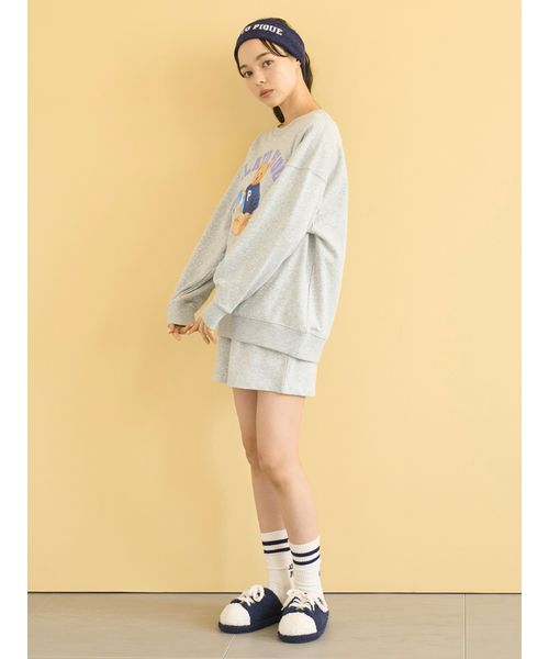 No.557 テディベア　濃紺×スタイ×パンツ スポーティーベア裏毛ショートパンツ(508391773)｜阪急百貨店