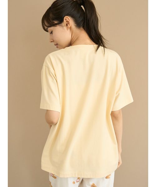 即納 [新品] ドーナツベアワンポイントTシャツ & 総柄ロングパンツ ピンク ONLINE限定】スポーティーベアワンポイントTシャツ＆総柄