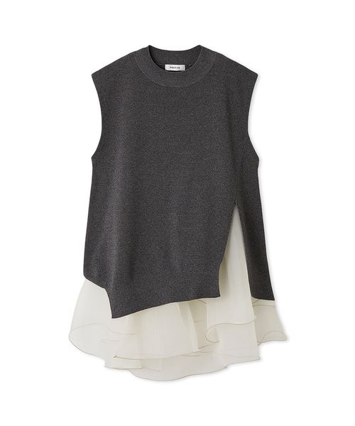 【M】ラッフルフリルレイヤーニット FRAY I.D｜【WEB限定カラー】ラッフルフリルレイヤーニット | Rakuten