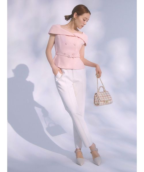 【HANAE MORI×CELFORDコラボ】 オフショルダージレ セルフォード HANAE MORI×CELFORDコラボ】 オフショルダージレ(ジレ)｜OUTER