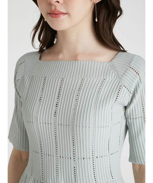 スクエアネックディフォーメーションニットワンピース(508399404