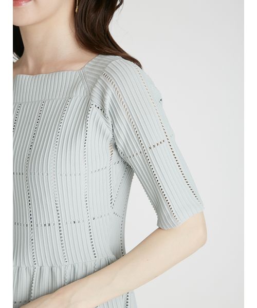 スクエアネックディフォーメーションニットワンピース(508399404