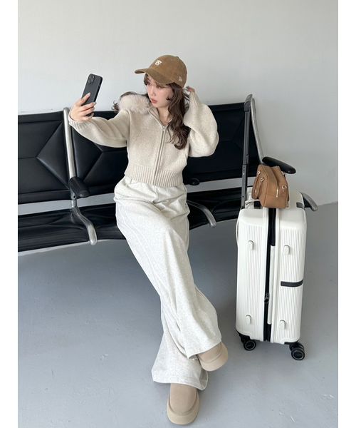 WEB限定カラーあり】UVカットスウェットワイドパンツ(508399408