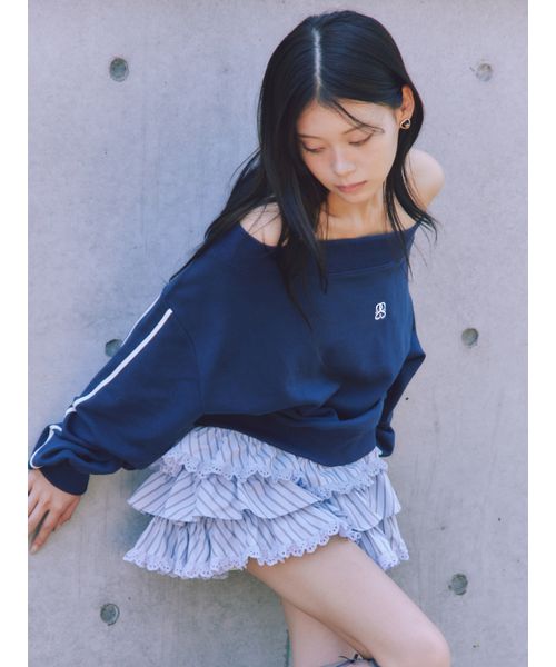 WEB限定カラーあり】UVカットワンショルスウェットプルオーバー