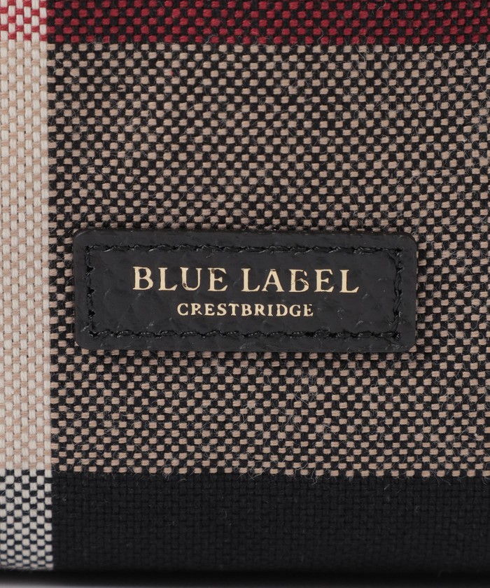 BLUE LABEL クレストブリッジチェック バケットバッグ　巾着 ショルダー クレストブリッジチェックキャンバス巾着ショルダー(508344281