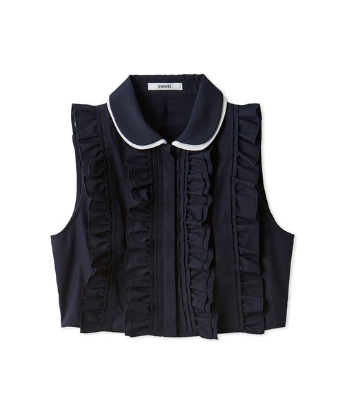 ノースリクロップドフリルシャツ(508360135)｜阪急百貨店公式通販