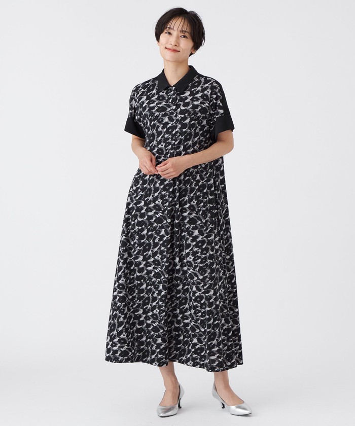 tシャツ 「接触冷感」「UV対策」「マシンウォッシャブル」カモフラパンサーギャザープルオーバー レディース L】【接触冷感】【UV対策】【マシンウォッシャブル】カモフラ